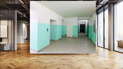 interior apartment public place, house entrance. doors, walls, staircase corridors Wall mural