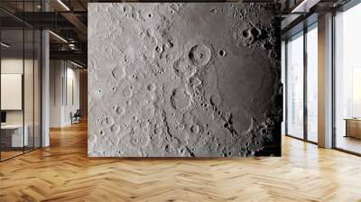 Moon surface close up. Craters and furrows on the surface of the earth's satellite. (Elements of this image furnished by NASA) Wall mural