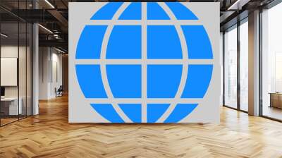 Globe vector icon. An isolated flat icon illustration of globe with nobody. Wall mural