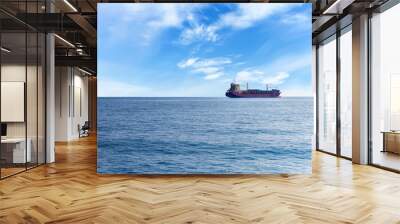 Commercial container ship on the high seas Wall mural