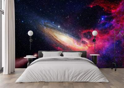 Galaxies and stars in space. Starry sky Wall mural