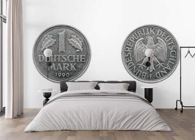 One deutsche mark, Germany coin 1990 Wall mural