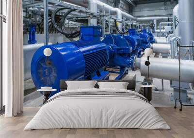 Water pumps in a large power plant Wall mural