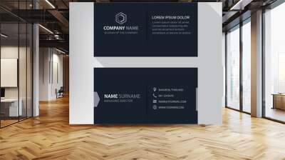 Business card in modern style black gray white Wall mural