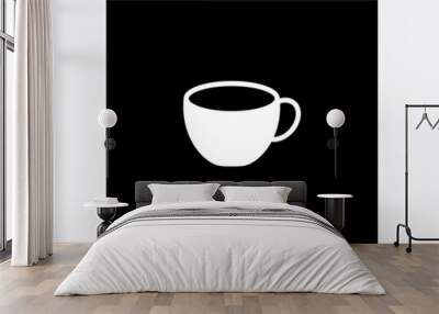 Espresso icon. Coffee cup symbol. Hot coffee sign, vector illustration Wall mural