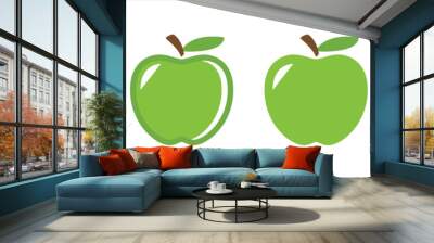 Green apple icon Wall mural