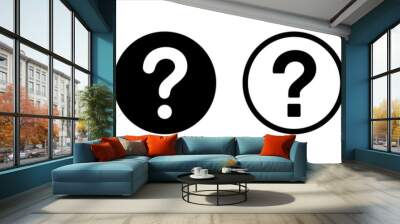 Question mark icon symbol, vector illustration Wall mural