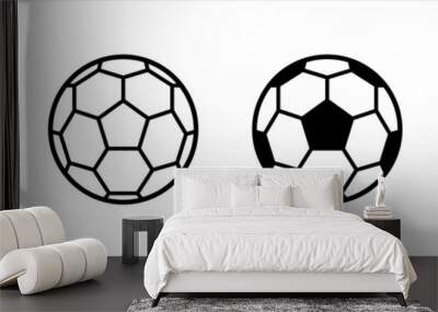 Soccer ball icon. football simple black style, Vector illustration. Wall mural