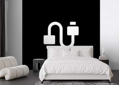 USB Cable data connector icon symbol, vector illustration Wall mural