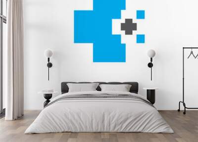 Abstract medical blue pharmacy sign Wall mural