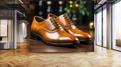 Man shoes.  Male fashion Wall mural