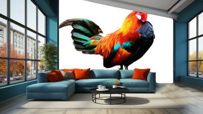 Rooster illustration. Cock Illustration Wall mural