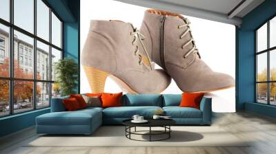 women shoes on white background Wall mural