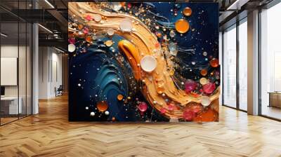 Abstract Fragment painting with vibrant colors  Wall mural