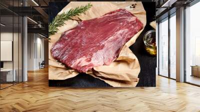 Lean raw flank steak for roasting or grilling Wall mural