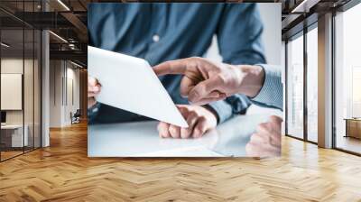 two businessmen having a discussion Wall mural