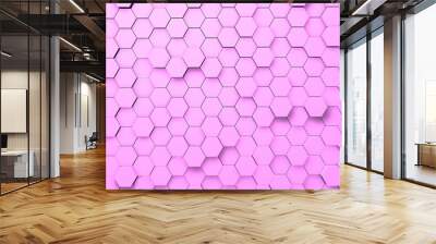 Digital hexagons background Wall mural