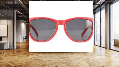 Red sun glasses isolated Wall mural