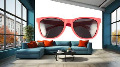 Red sun glasses isolated Wall mural