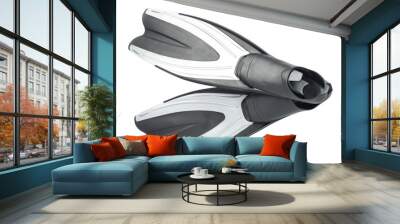 Swim fin diving flippers isolated Wall mural