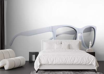 White sun glasses isolated Wall mural