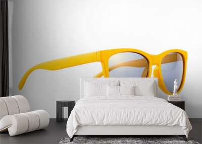 yellow sun glasses isolated Wall mural