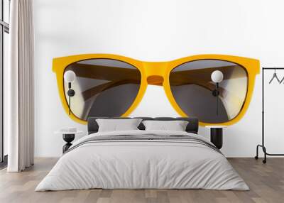 yellow sun glasses isolated Wall mural