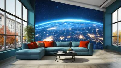 Technologi Global Communication and Data Concept Wall mural