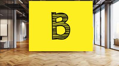 Letter B Logo Wall mural