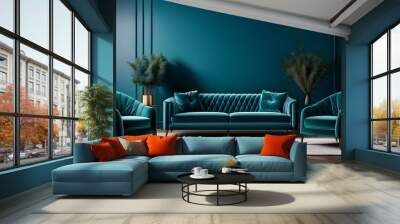 modern living room with sofa Wall mural