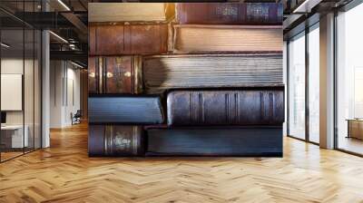 old books in a library Wall mural