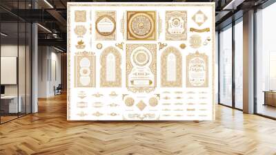 Calligraphic vintage elements. Vector baroque set Wall mural