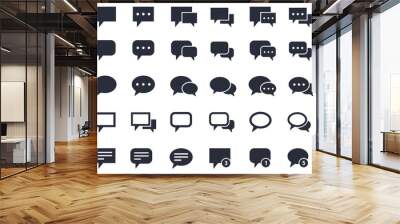 speech bubble set, communication, talk and dialog icons Wall mural