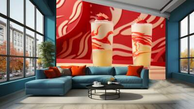 A stunning photograph with vibrant colors and intricate details that exudes a realistic feel. Wall mural