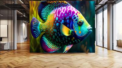 beautiful colorful tropical fish Wall mural