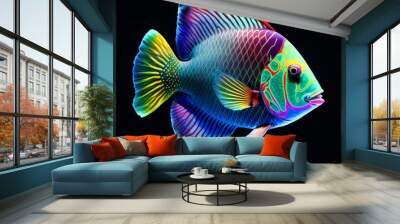 beautiful colorful tropical fish Wall mural