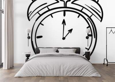 Alarm clock 2 bw Wall mural