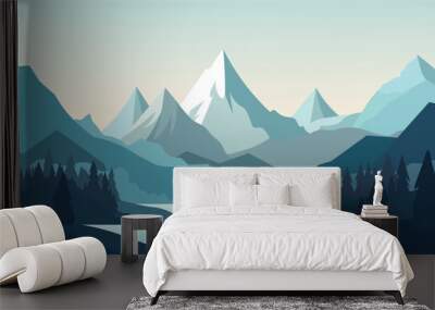 mountains Wall mural