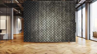 Rusty steel diamond plate texture Wall mural