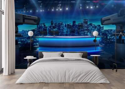 Breaking News - Broadcast TV Animation Graphic Title Wall mural