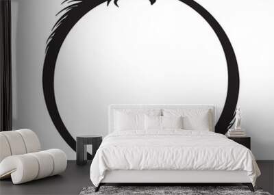 Double Dragons Ouroboros Infinity Symbol Wall mural