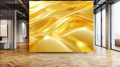 gold abstract wavy motion background Wall mural