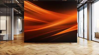 minimal orange lines abstract futuristic tech banner Wall mural