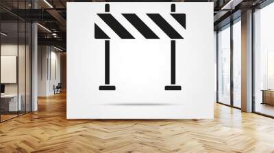 Road barrier vector icon Wall mural