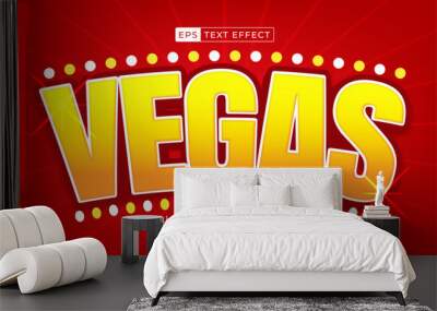 Vegas editable text style effect - game text style theme Wall mural