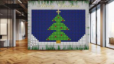 Xmas tree shaped from Christmas Balls Wall mural