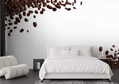 coffee beans isolated on transparent background. Wall mural