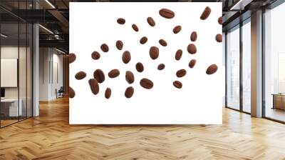 coffee beans isolated on transparent background. Wall mural