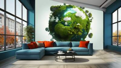 green planet.small green planet Wall mural