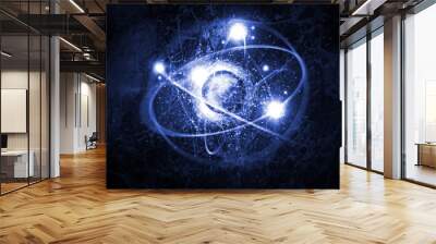 Atomic Particle 3D Illustration Wall mural